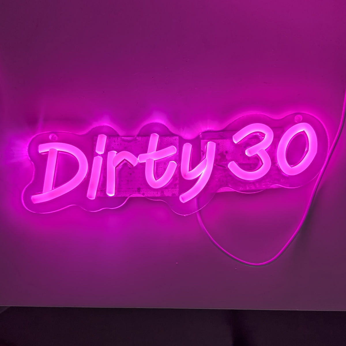 Dirty Thirty Neon Schild